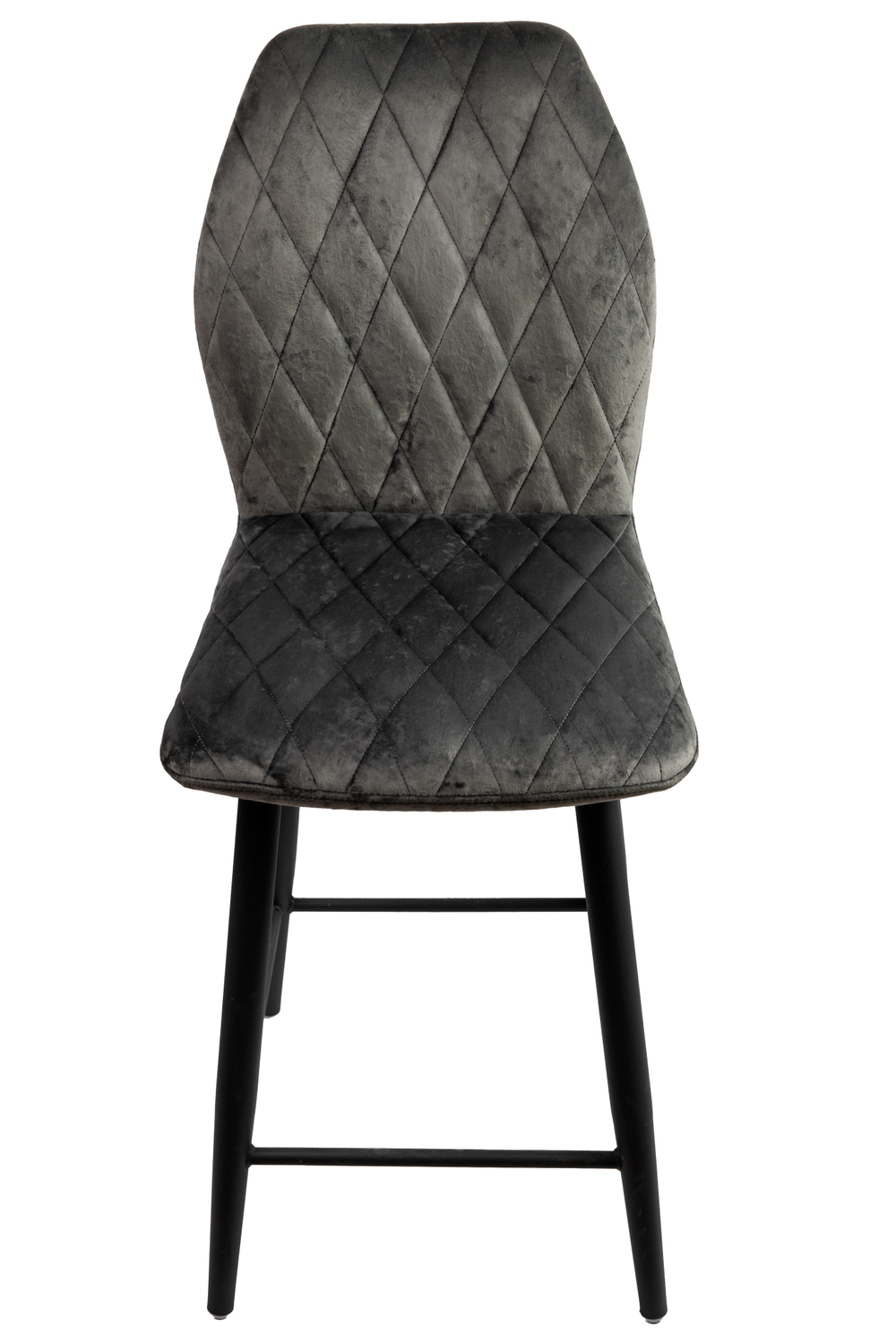 Стул Лацио полубарный (каркас Титан Муар, ткань велюр Плюш графит)