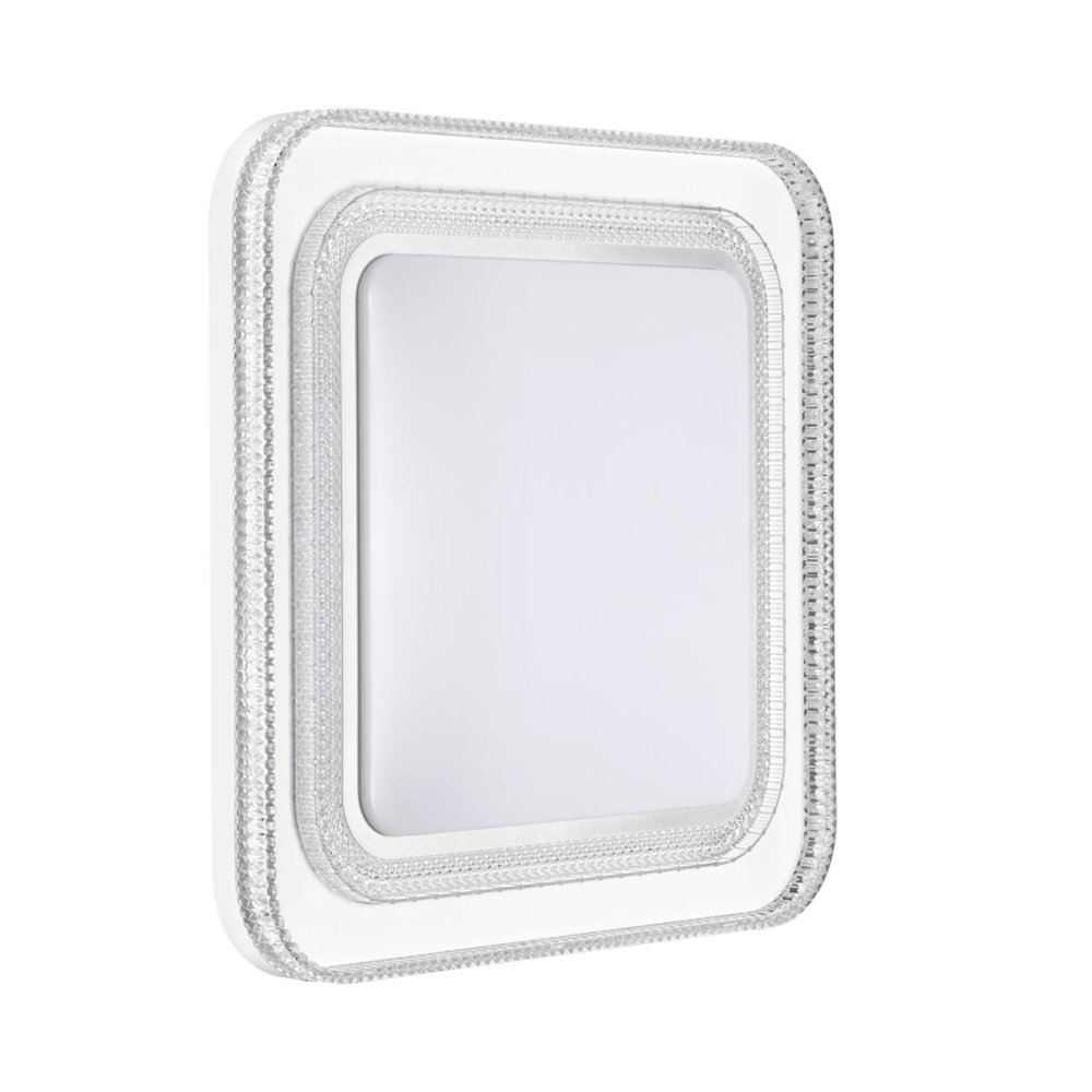 7685/EL MARON SN 181 Светильник пластик/серебристый LED 70Вт 3000-6000K 490х490 IP43 пульт ДУ SUZY SILVER