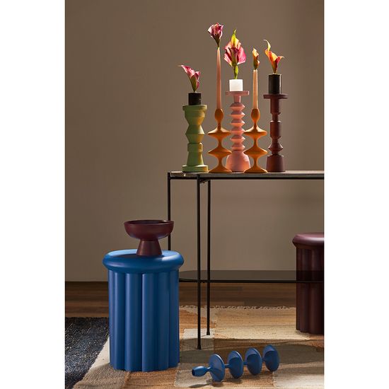 Блюдо на ножке vivlend, D21 см, сливовое