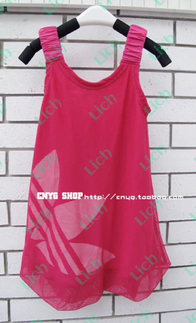 Туника детская двухслойная с принтом и эластичными бретелями