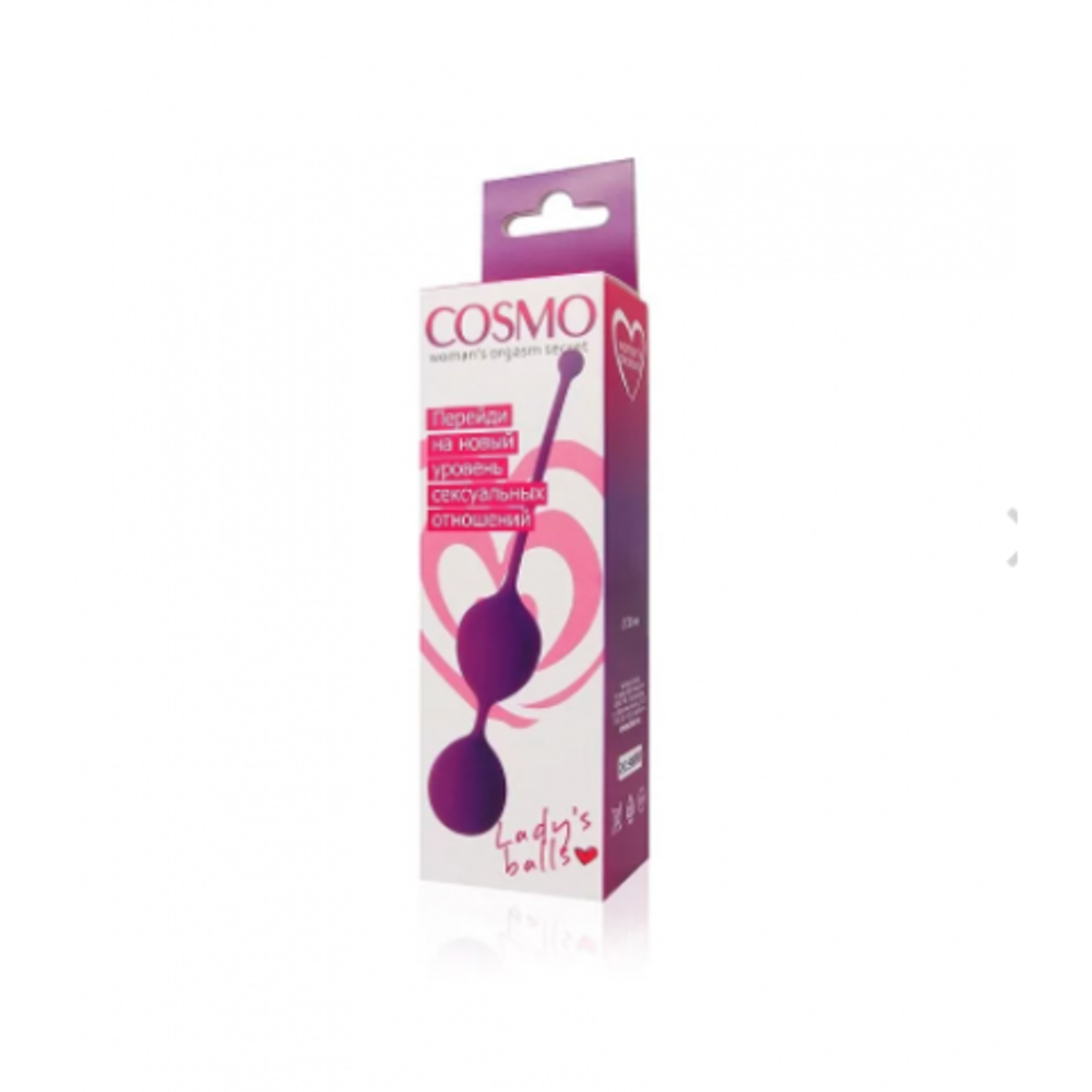 Вагинальные шарики Cosmo, фиолетовые, 3 см