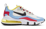 Nike Air Max 270 react classic retro cowhide shock absorption lightweight low-top air cushion casual running shoes women's red, yellow and blue