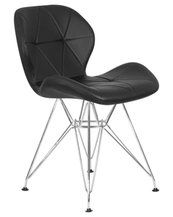 Стул обеденный DOBRIN BUTTERFLY CHROME, ножки хром, цвет чёрный