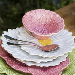 Тарелка десертная Maria Flor белая с ромашкой (21.5 см)