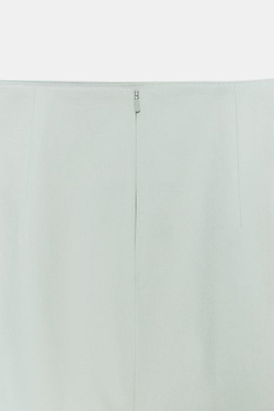 ZARA ЮБКА МИДИ С РАЗРЕЗОМ — ZW COLLECTION, СЕРЫЙ