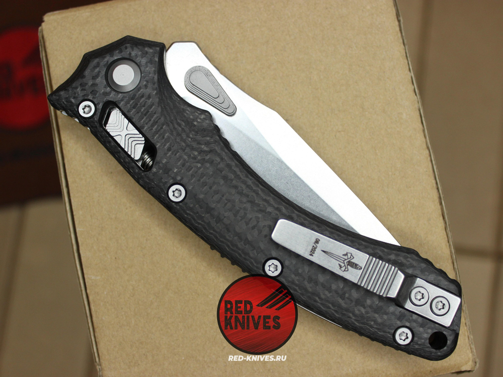 Нож Microtech Amphibian Carbon - рукоять чистый карбон, клинок стоунвош RK/461