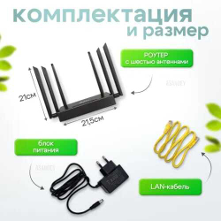 WiFi Роутер 4G супер мощный с поддержкой сим карты, металлический корпус, настенный/настольный