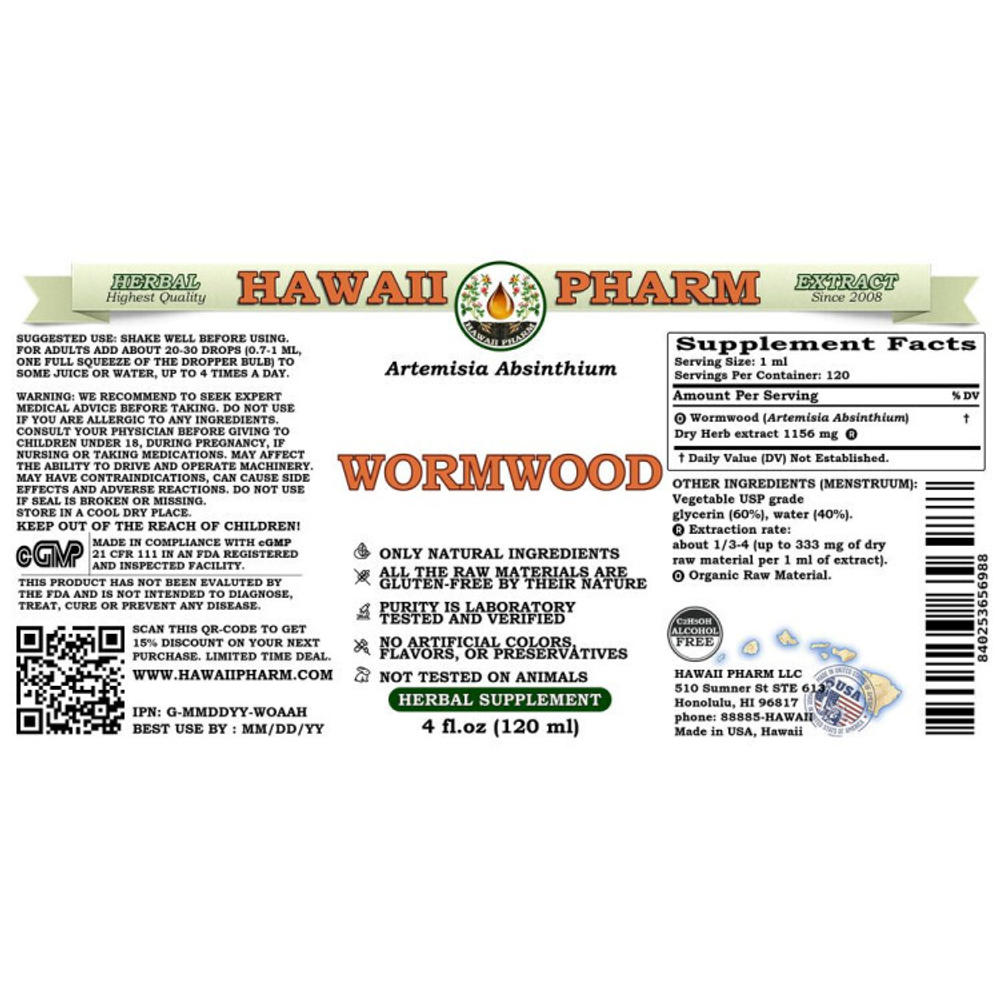 Hawaii Pharm - Wormwood 120 ml