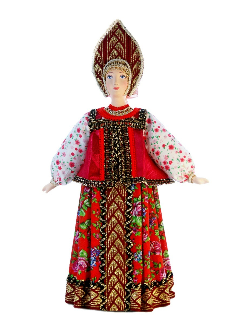 Кукла коллекционная Акулина в народном летнем костюме.