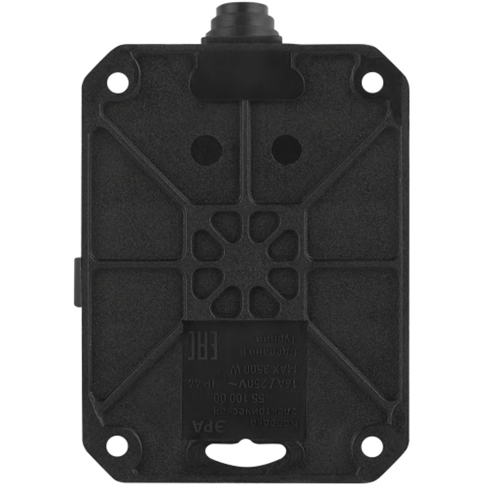 Колодка ЭРА K-1e-B-IP44 каучуковая с заземлением 1 розетка 16A IP44 черная | Колодки