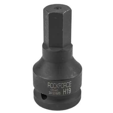 Головка-бита ударная 6-гранная 19мм, 3/4'' RockForce RF-26410019MPB