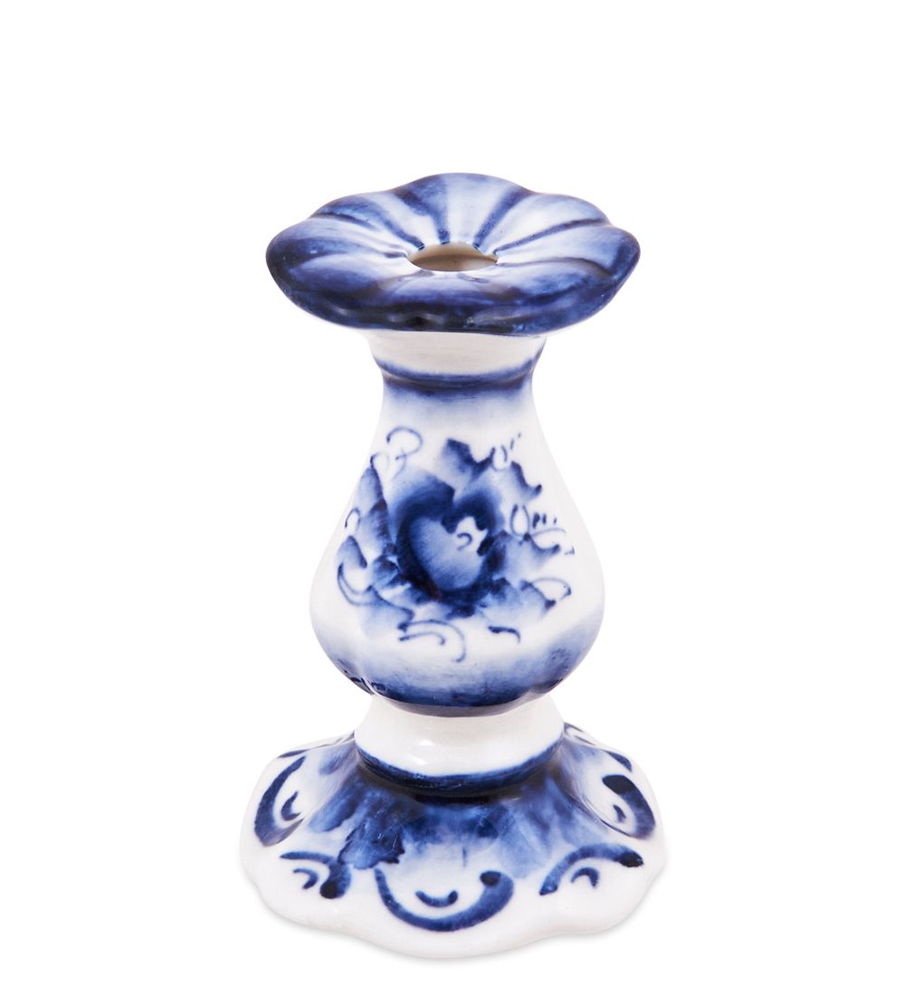 ГЛ- 062 Подсвечник (Гжельский фарфор)