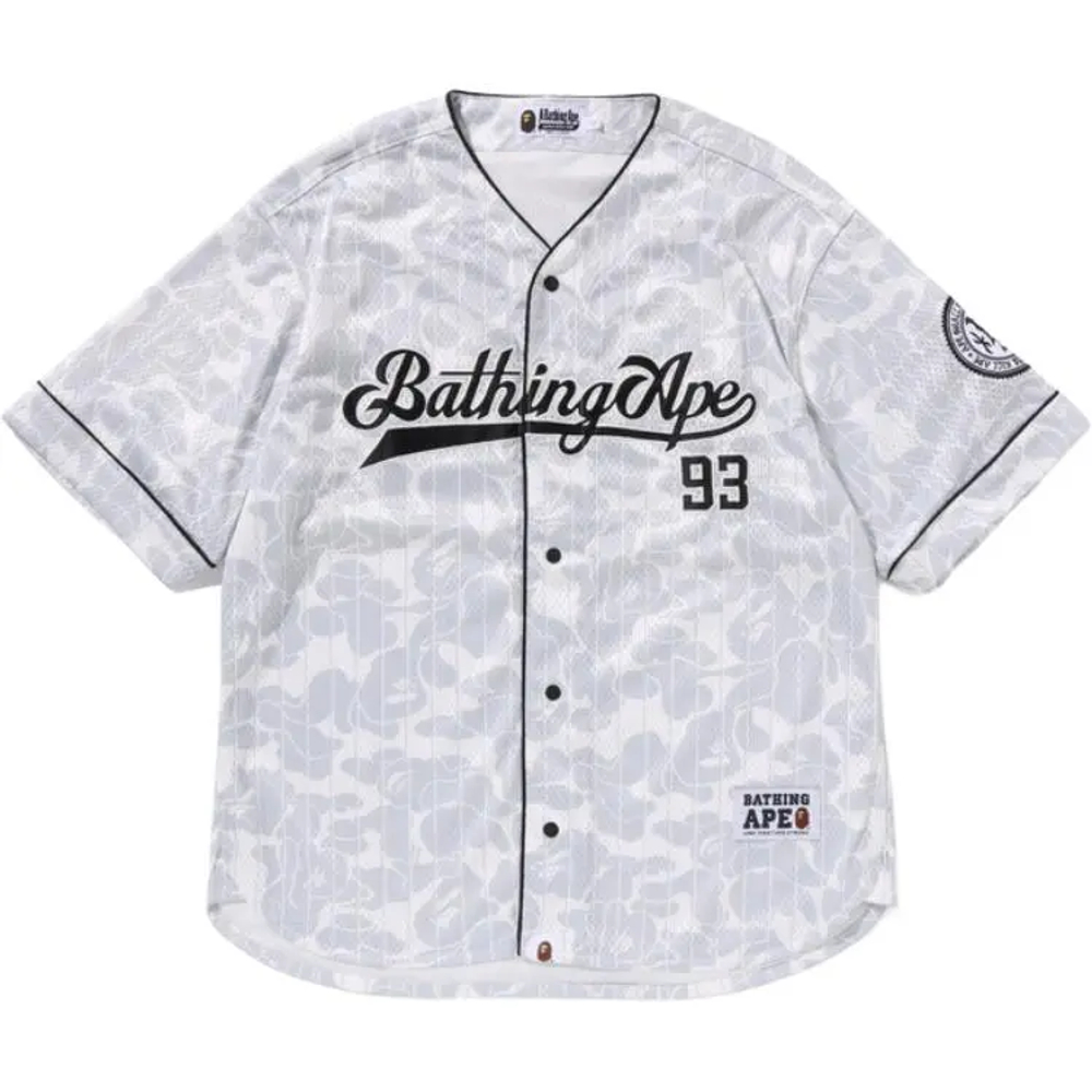 A Bathing Ape Bathing Ape Camo Stripe Baseball Shirt