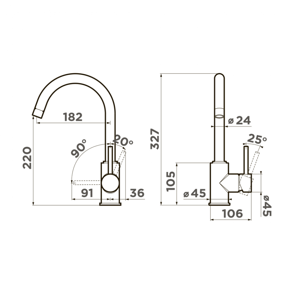 Кухонный смеситель Omoikiri Shinagawa-P-PL латунь/платина