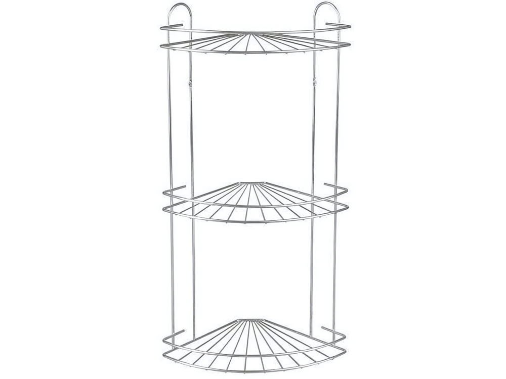 Полка 3-х ярусная угловая 285*180*560мм, хром