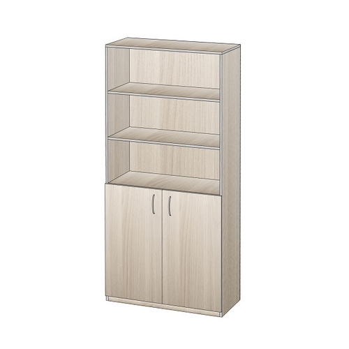 КМ.020.01-17-00 Шкаф открытый 880х430х1820 Ясень шимо светлый Ясень шимо светл/ОФИСНАЯ МЕБЕЛЬ/ЭЛЕГИЯ