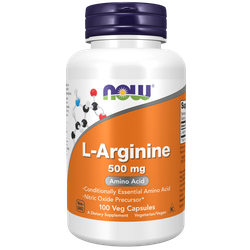 Now Foods L-Arginine 500 mg 100 veg capsules , Аргинин