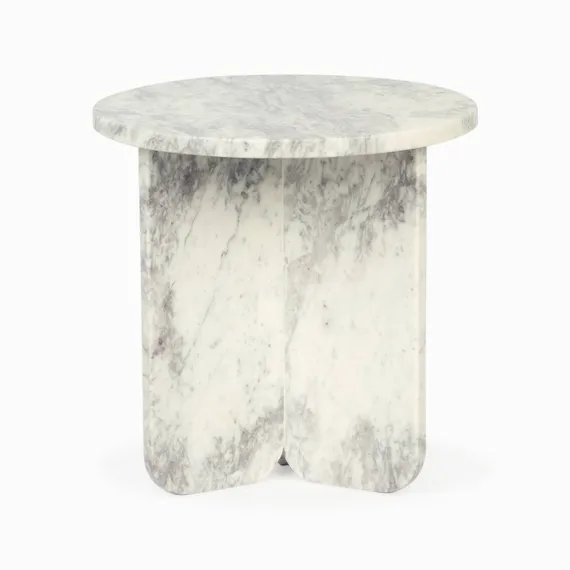 Кофейный стол Veda Ø41х41 см, фиолетовый индийский мрамор