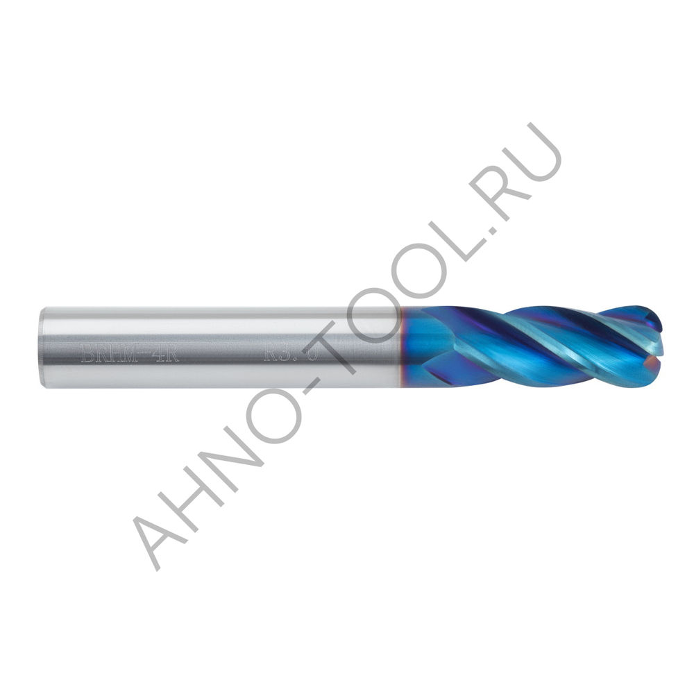 Фреза твердосплавная радиусная  12мм (L=75, l=30, хв=12) Z4 35° по закаленной стали BRHM-4R-D12.0R3.