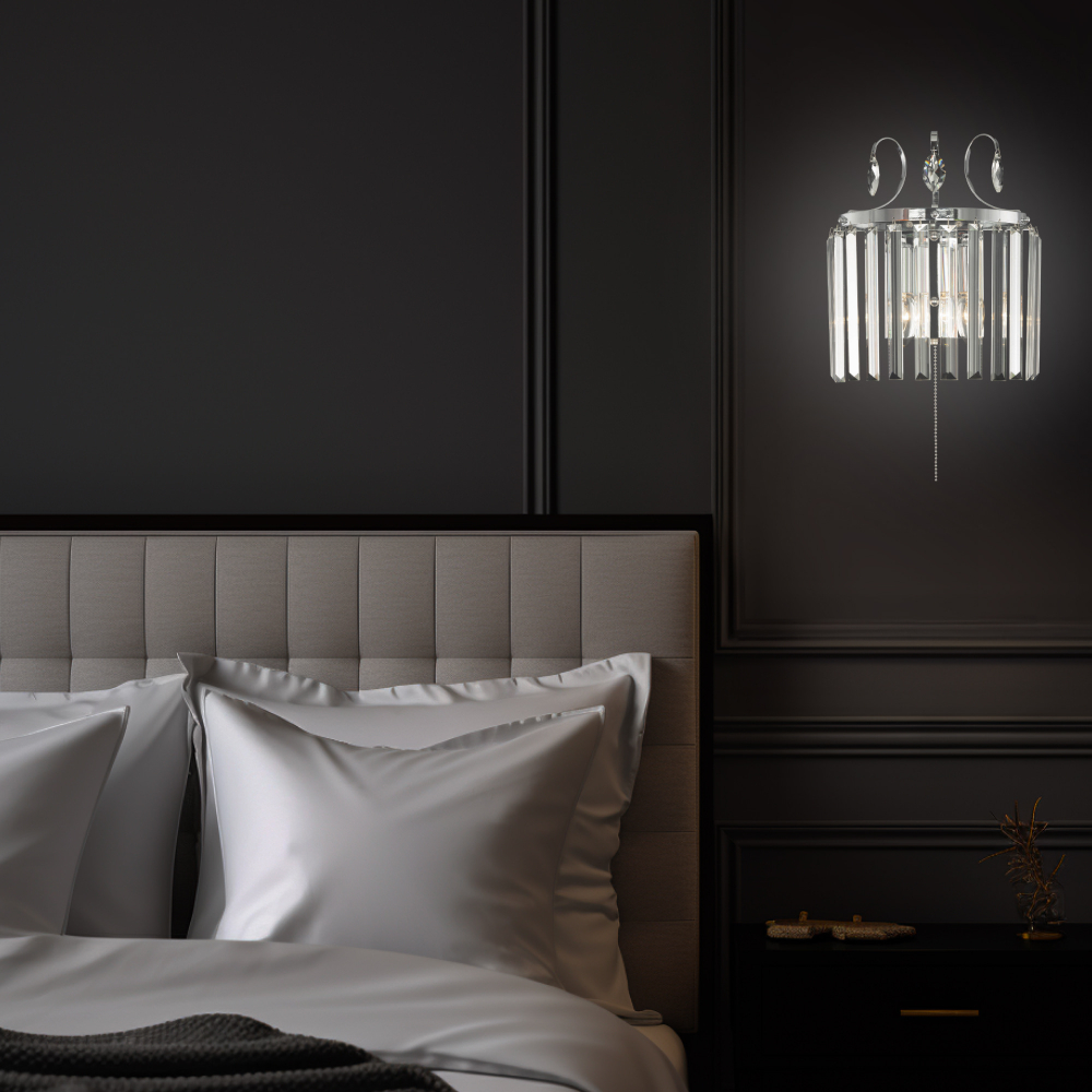Citilux Инга CL335321 Бра хрустальное с выключателем Хром