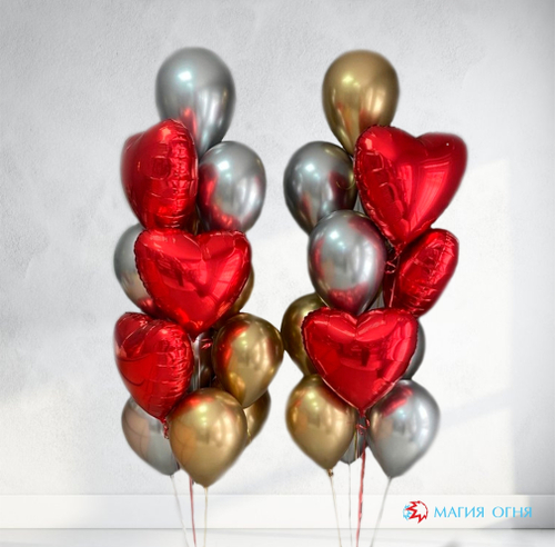 Композиция из шаров "Для неё" с гелием