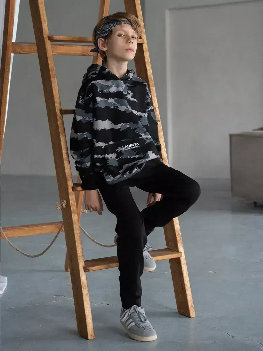 Костюм для мальчика в школу, худи и брюки