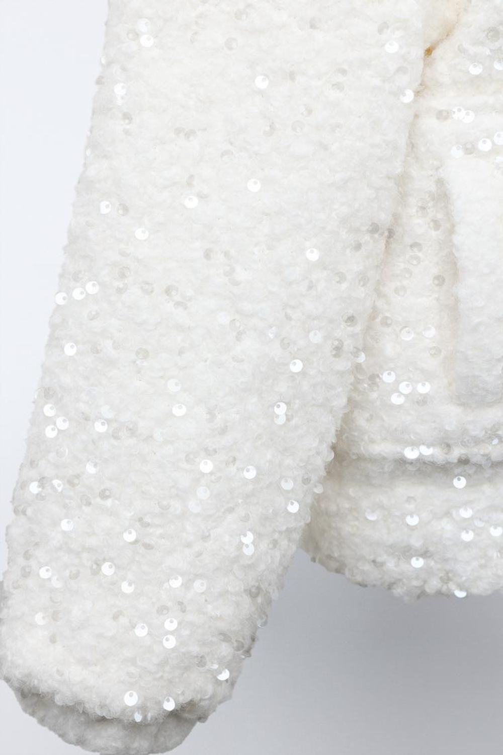 ZARA БОМБЕР С ПАЙЕТКАМИ, ЭКРЮ