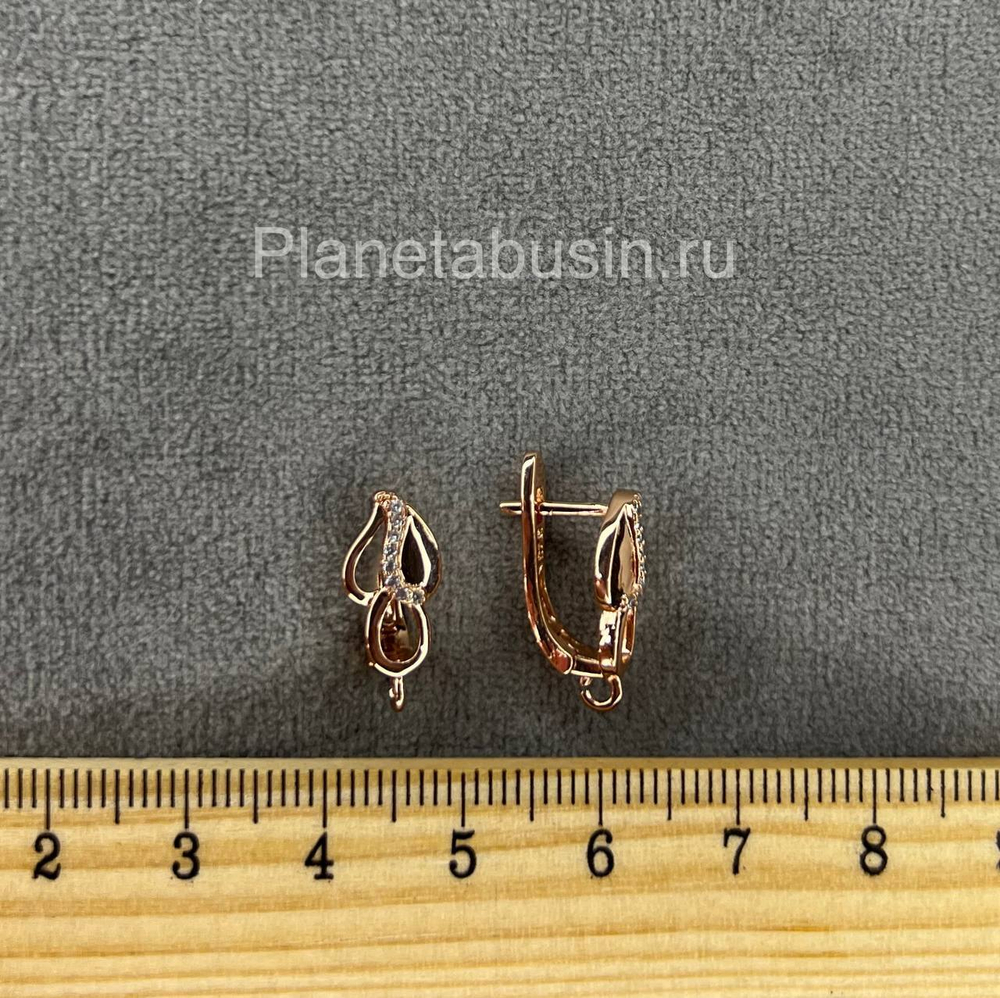 Швензы люкс (Корея) пара с микроцирконами 0552
