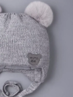 Шапка детская зимняя вязаная с ушками