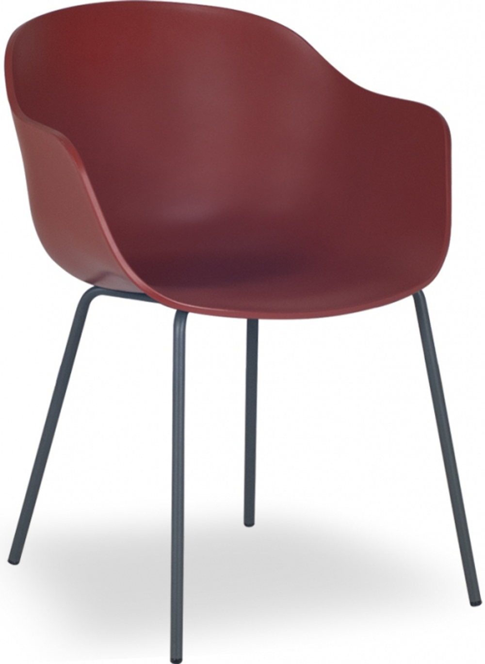 Кресло пластиковое Papatya Globe-K ML, кирпично-красный