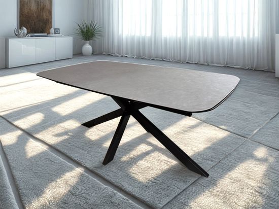 Стол ALVIS 180 TL-319, испанская керамика / темно-серый каркас