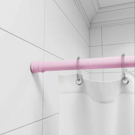 Карниз для ванной (штанга) телескопический Milardo розовый, 110 - 200 см, алюминиевый