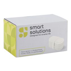 Ланч-бокс с приборами Food Time, 1 л, молочный