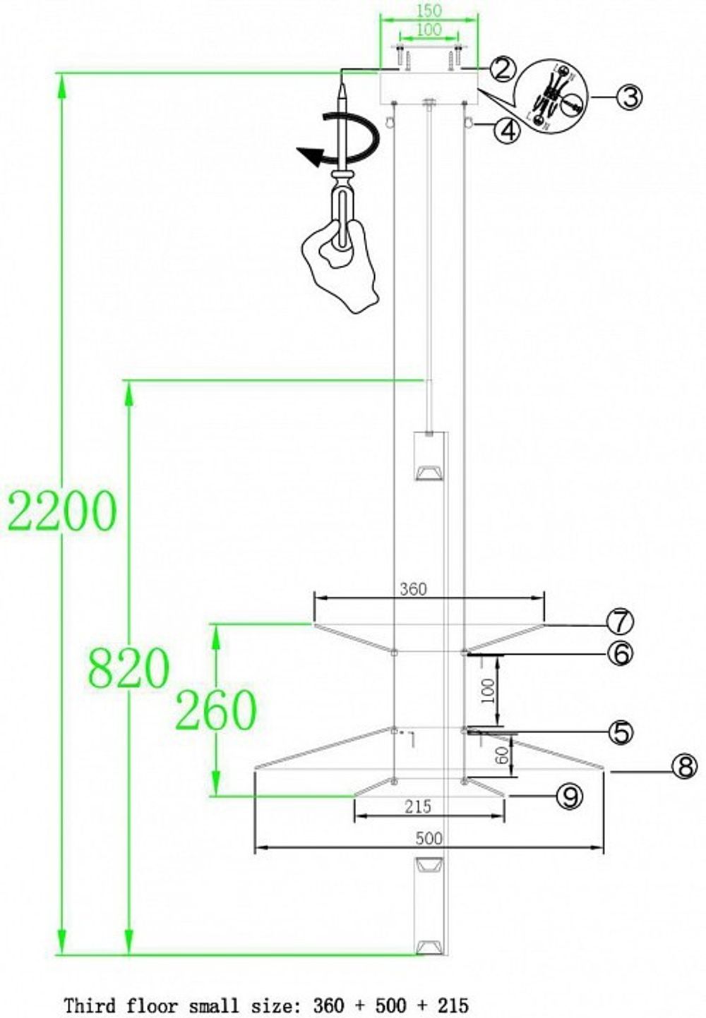 Подвесной светильник ST-Luce Isola SL6101.413.01