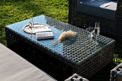 "Тито" лаунж-зона из искусственного ротанга, цвет серый