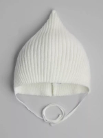 Чепчик детский вязаный на завязках