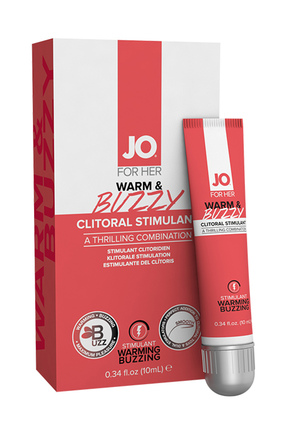 Клиторальный гель с контрастом температур и вибрацией JO Warm&Buzzy, 10 мл