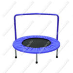 Каркасный батут с П-образной ручкой, диаметр 3 фт, синий