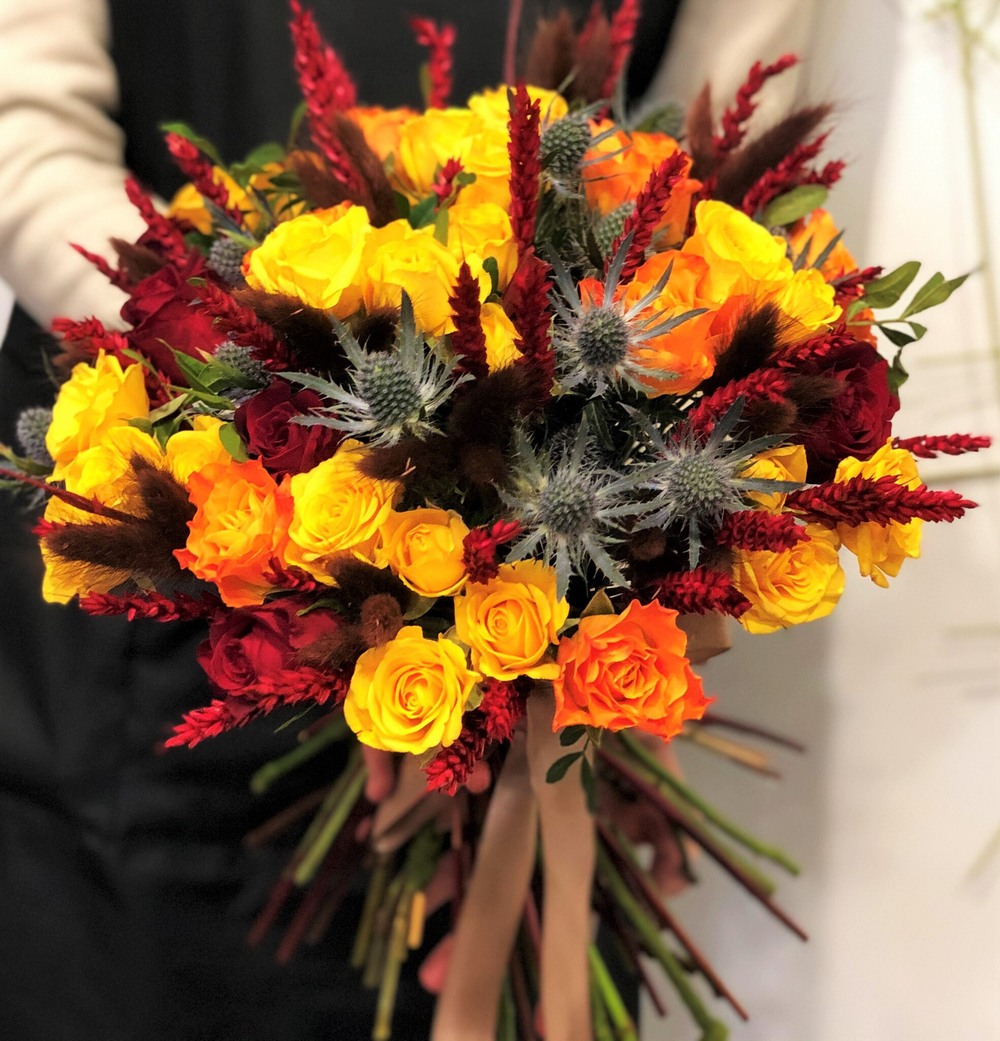 Букет цветов Огонек