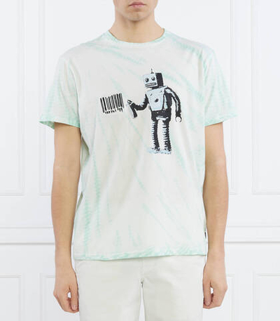 Футболка SS BSC ROBOT GRAFFIT GUESS - зеленый(M3GI67 K9RM4)