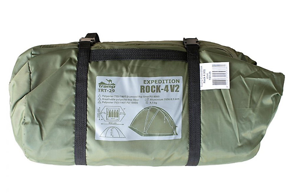 Палатка Tramp Rock 4 (V2) зеленая