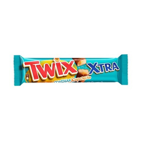 82Г ШОКОЛАДНЫЙ БАТОНЧИК TWIX EXTRA СОЛЕНАЯ КАРАМЕЛЬ