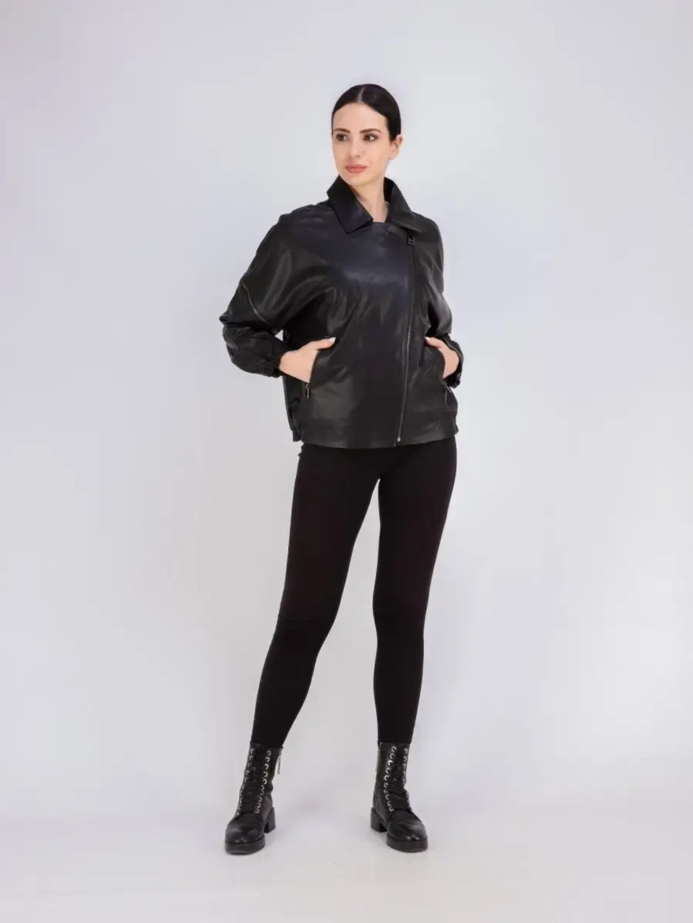 Куртка женская из натуральной кожи оверсайз Турция