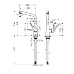 Cмеситель для кухни с поворотным изливом Hansgrohe Metris 14822000