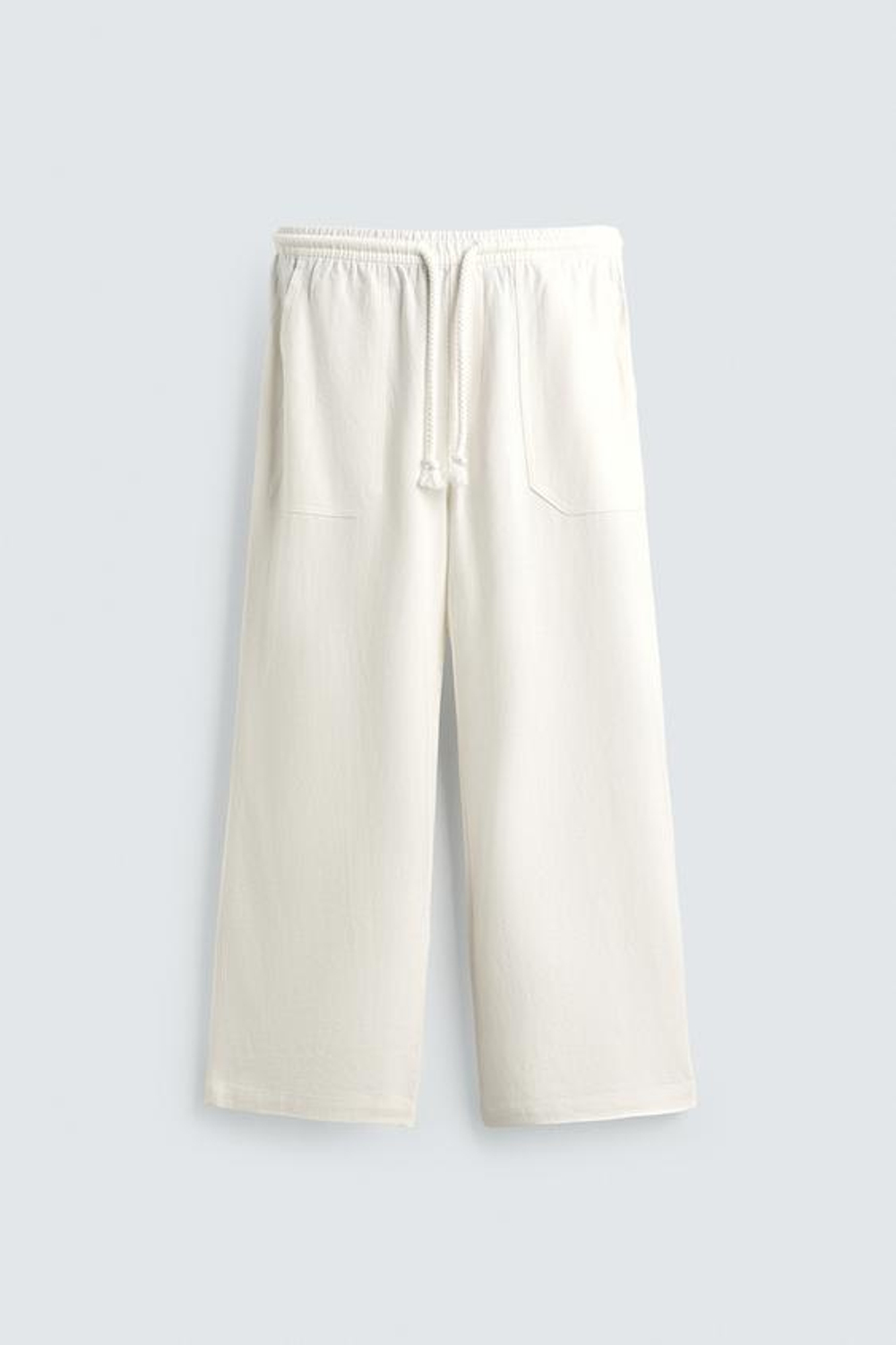 ZARA БРЮКИ RELAXED FIT В КЛЕТКУ, БЕЛЫЙ