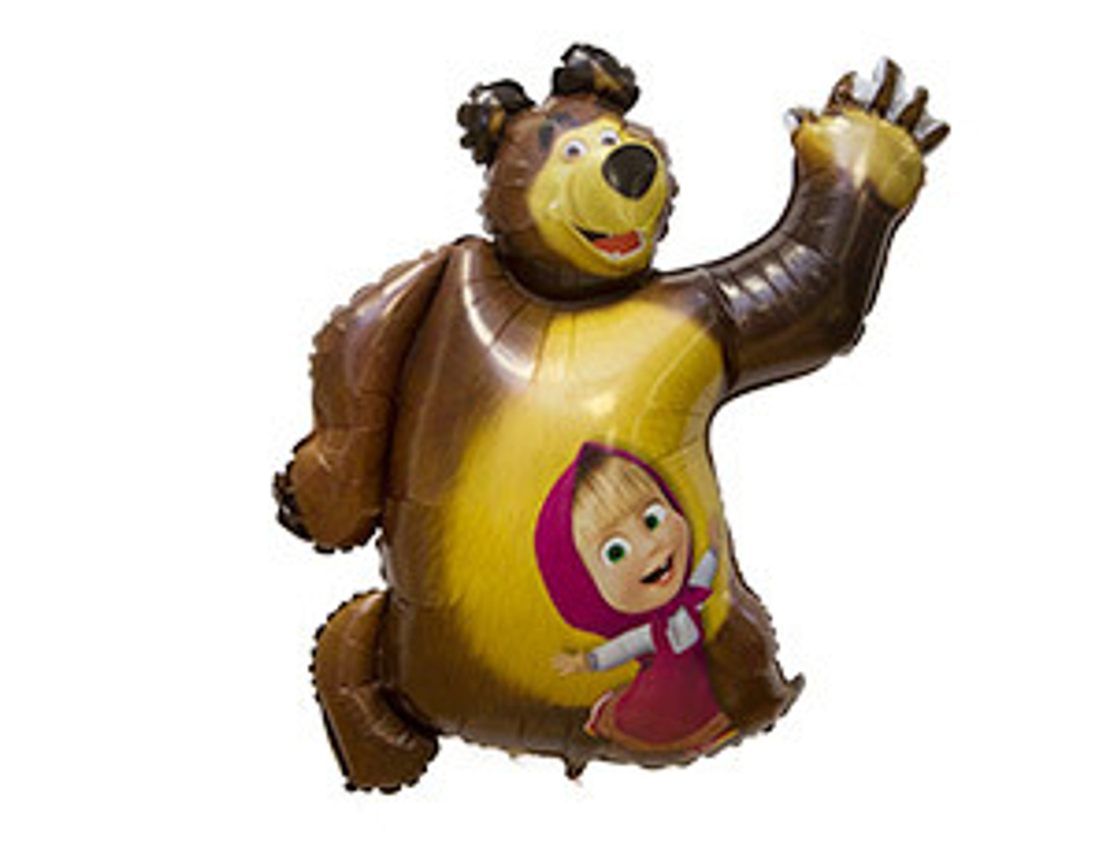 Шар фольгированный (89 см),Маша и Медведь, 1шт.