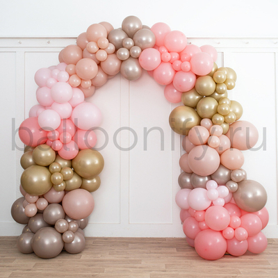 Разнокалиберная гирлянда "Розовая карамель"