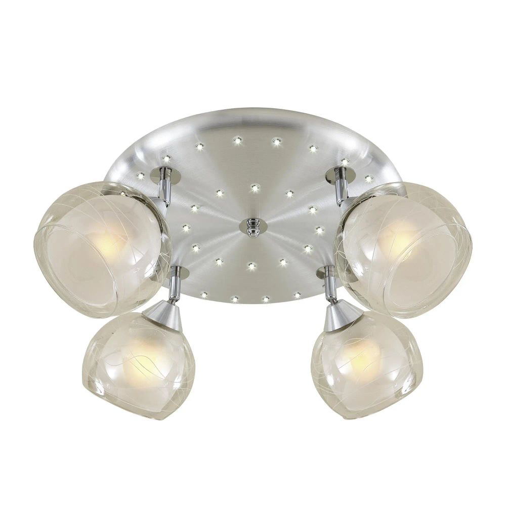 Citilux Самба CL158142 Люстра с поворотными плафонами Алюминий Хром