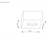 DL18812/7W White SQ Donolux Светильник светодиодный накладной, 7Вт, 3000К, 420Лм, Ra&gt;80, IP44, 60°, AC 220-240В, H33xL80xW80мм, Белый+источник питания