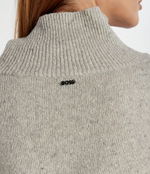 Хлопковый свитер famindi BOSS BLACK - пепельный(50521898)